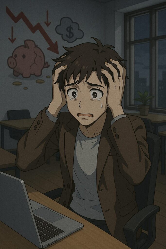お金がなくなった画像